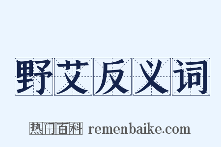 野艾反义词是什么意思的图片